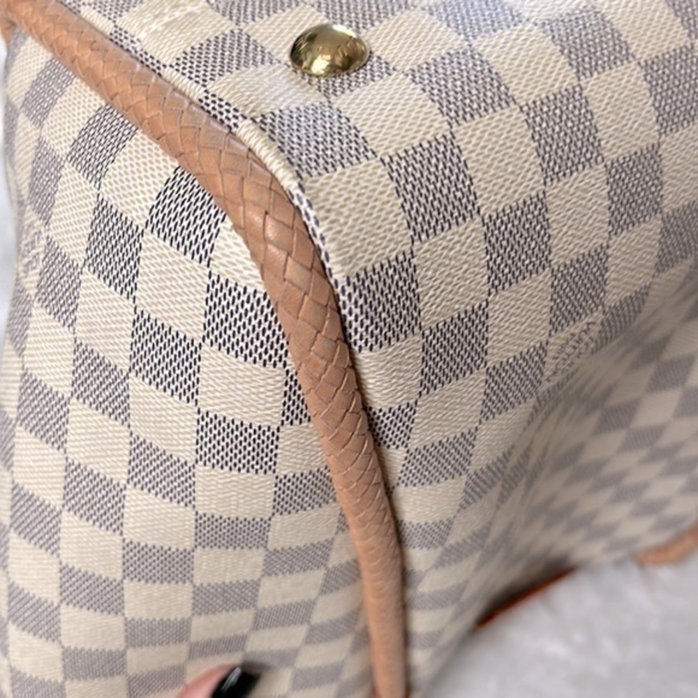 Louis Vuitton Propriano Tote Bag Damier Azur Leather White -Like New- 20… - Picture 14 of 16